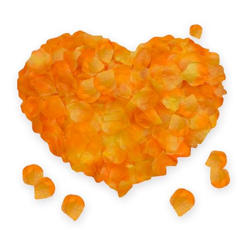 SHINTAYL Rose Petals for Bedroom - Fake Roses Petal Faux Flowers, Artificial Roses Petals for Marry me, Valentines, Proposal, Anniversary, Wedding Love Decorations (1200, Gradient Yellow) - Image 1