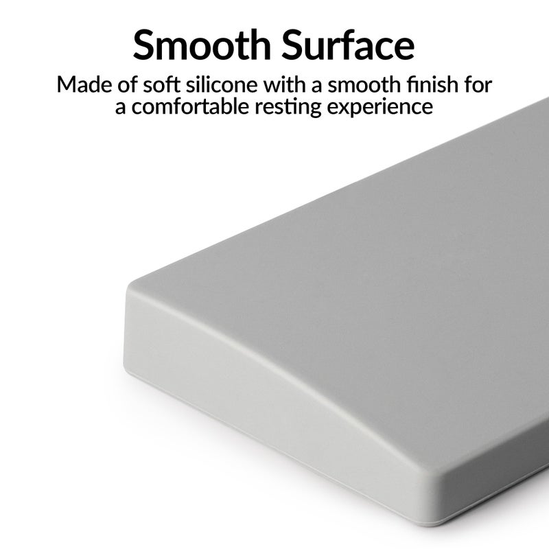 Keychron Gray Silicone Wrist & Palm Rest, 12.89" for 75% Compact Keyboard Series V1/V2/Q1/Q2 & Lemokey P1 (Pro/Max/HE) â€“ Anti-Slip Base â€“ Smooth & Soft Support - Image 5