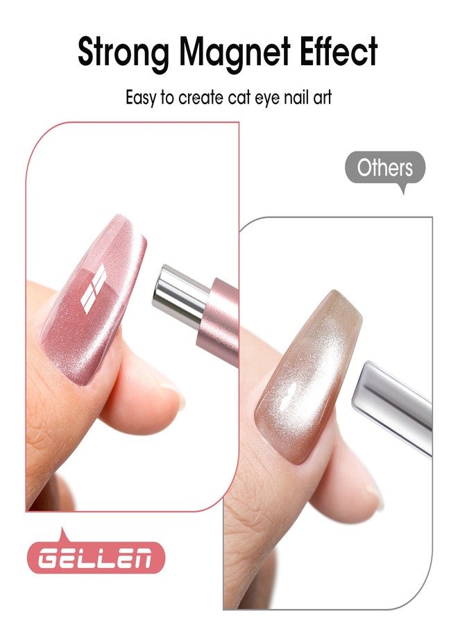 Gellen Pink Double-Ended Magnet for Cat Eye Gel Polish - Dual Cat Eye Nail Magnet Tool with Wide & Narrow Tips, Strong Magnetic Stick for Cat Eye Nail Art DIY Salon Use - Image 5