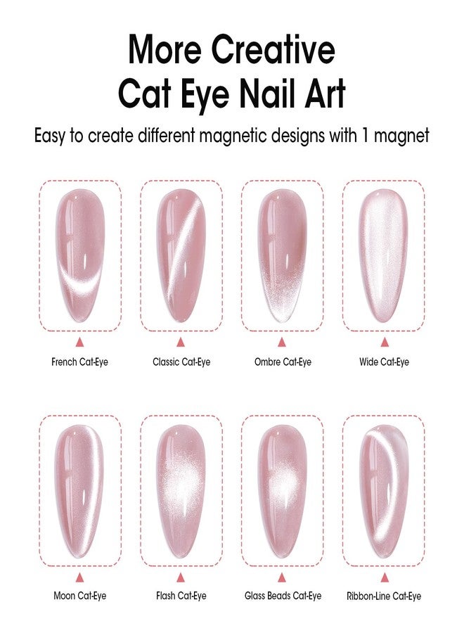 Gellen Pink Double-Ended Magnet for Cat Eye Gel Polish - Dual Cat Eye Nail Magnet Tool with Wide & Narrow Tips, Strong Magnetic Stick for Cat Eye Nail Art DIY Salon Use - Image 4