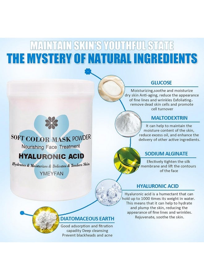 YMEYFAN - Jelly Mask For Facial Professional Hyalorunic Acid Face Mask Skincare For Hydrating Moisturizing Natural Peel Off Hydro Jelly Mask For Spa Esthetican 8.8 Oz Jelly Mask Powder With Tool - Image 1