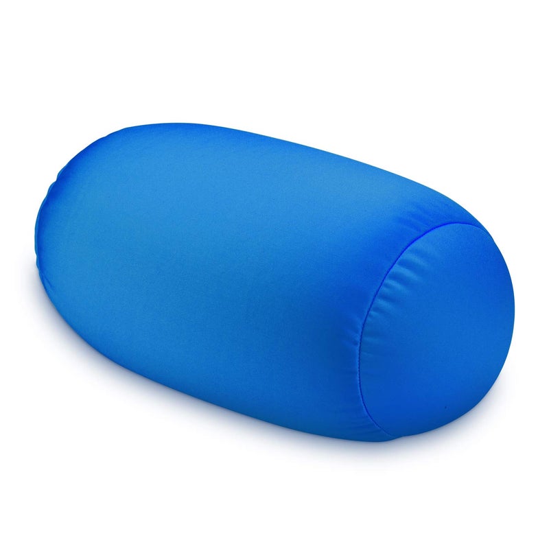 FABSKIY Squishy Microbead Neck Pillow, 7Inch x 12Inch Soft Travel Body Bed Pillow Bean Pillow for Kids Adult Chair Sleeping Car Seat, Fun Dormroom (Sky Blue) - Image 1
