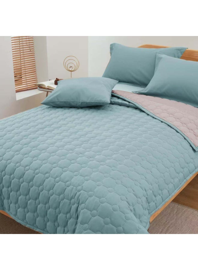 ShinyFlower Comforter Set Cotton Filling 4 Piece Set Quilt Single Size 220x160cm – Soft Microfiber Fabric - Image 5