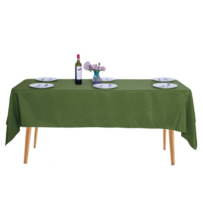 Ascoza 2pack 60x102 Inch Willow Rectangular Tablecloth 6 Feet Table Cloth in Polyester Fabric for WeddingBanquetRestaurantParties