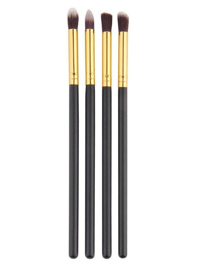 Kamz Beauty 4pcs/Set Professional Eye Brushes Set Foundation Mascara Blending Pencil Brushes Makeup Tools Cosmetic Black Brush - Image 1
