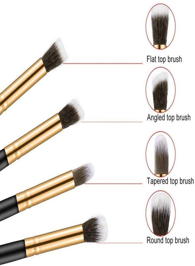 Kamz Beauty 4pcs/Set Professional Eye Brushes Set Foundation Mascara Blending Pencil Brushes Makeup Tools Cosmetic Black Brush - Image 2
