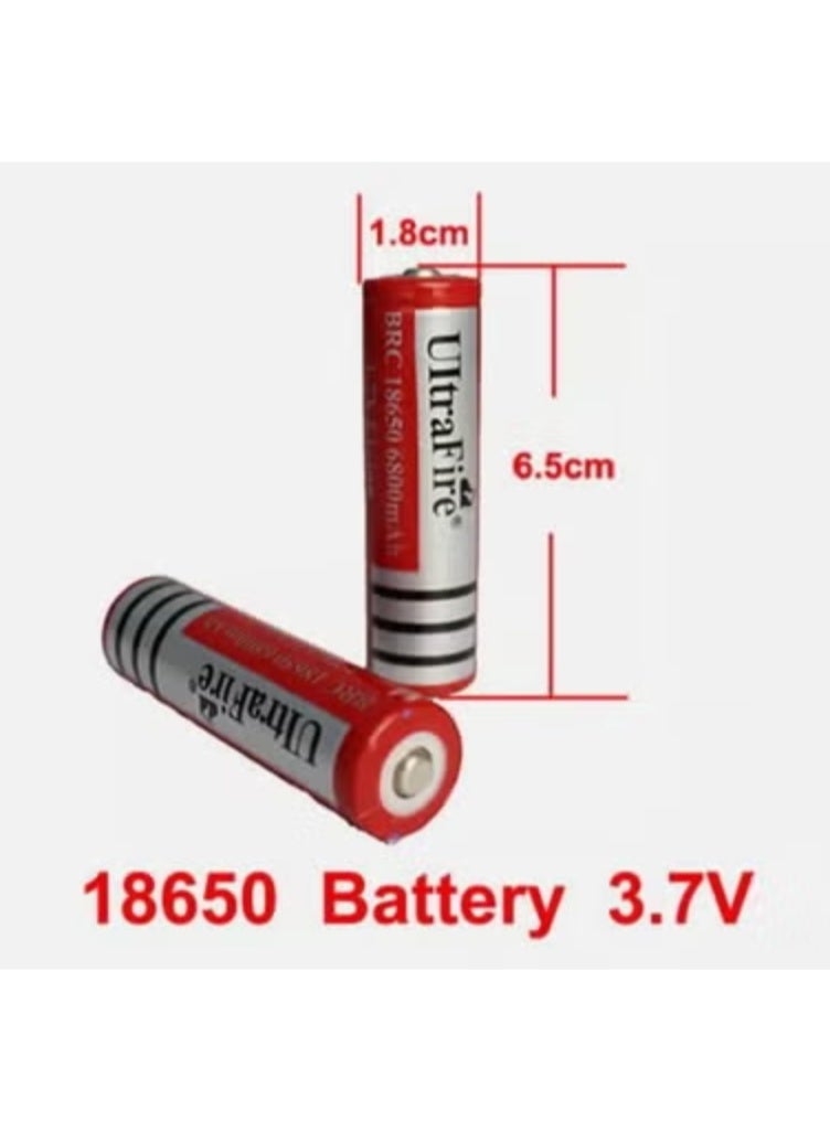 Ultra Fire 18650 6800mAh 3.7V Lithium Rechargeable Cell Battery | 2 Piece Set - Image 2