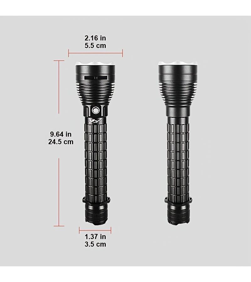 مصباح يدوي LED قابل لإعادة الشحن طراز Xhp90 يعمل ببطارية 26650، ومقاوم للماء، مناسب للاستخدام تحت الماء. - Image 2