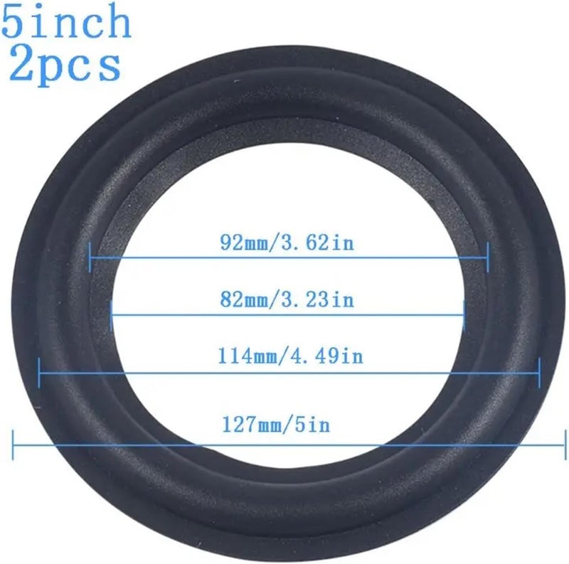 Versatile 10pcs Rubber Ring Speaker Surround Repair Foam Woofer Edge(Diameter 5 inch) - Image 2