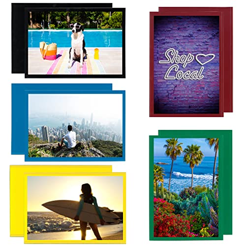 Magtech Magnetic Photo Pocket Picture Frame, Color Pops, Holds 4x6 Inch Photos, 10 Pack Assorted Colors, Made in the USA (94610) - Image 2