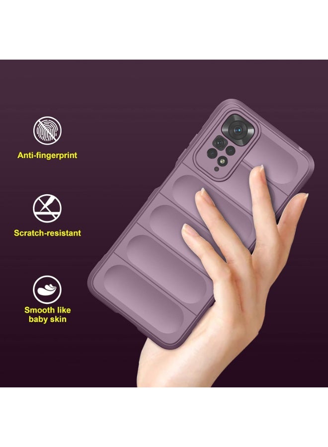 Premium Protection Back Silicone Case Compatible with Xiaomi Redmi Note 11/Note 11S Magic Shield Shockproof Case with Camera Protection (Lavender) - Image 2
