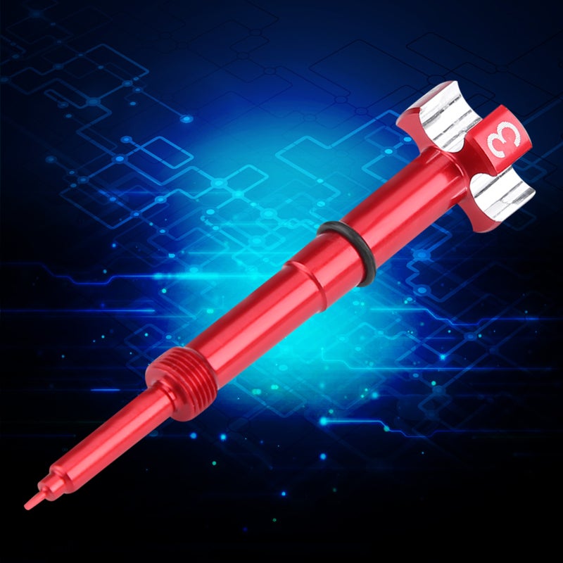 Air Fuel Mixture Screw 1pc Red Precision CNC Machined Aluminum Screw - Anodized Rust-proof Durable Screw with O-ring for Keihin FCR FCRMX 4-stroke Motorcycle Carburetor Tuning - Image 4
