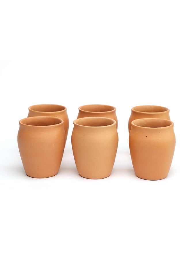 ARK Handcrafted Terrapura Clay Kullhad Cups Set of 6 | 150 ml Unglazed Kullad Chai Cups | Natural Cooling Terracotta Cups | Eco-Friendly | Handcrafted Clay Kullhad for Tea, Chai, Lassi & Juices - Image 1