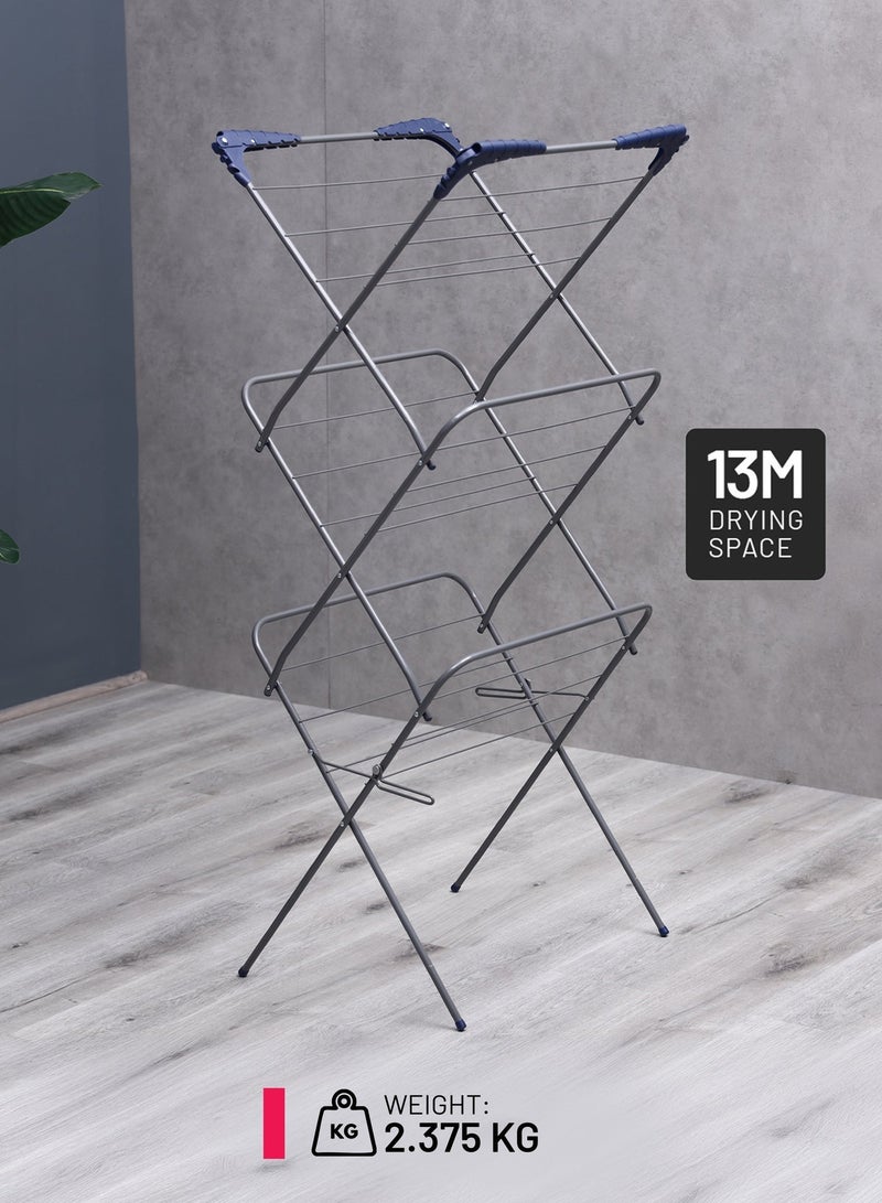 Delcasa 3 Tier Metal Cloth Dryer DC3602 (135x60x52) Cloth Drying Stand - Image 4