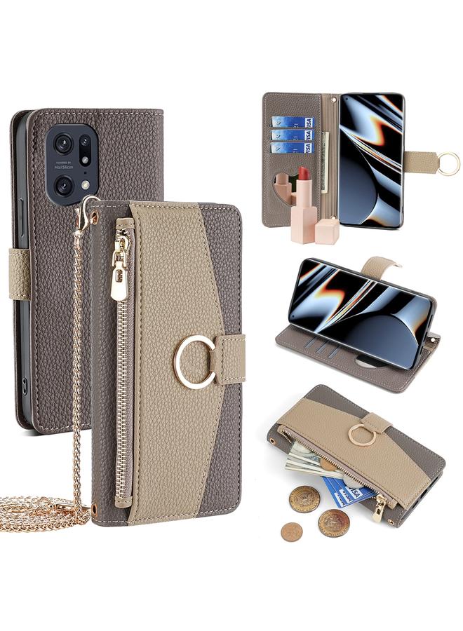 S-TOP Case For OPPO Find X5 Pro Crossbody Litchi Texture Leather Phone Case - Image 1