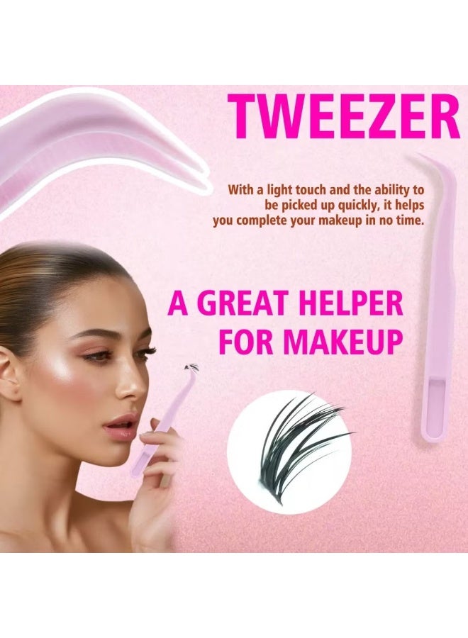 lashvana 303pcs 5 Styles DIY Lash Extension Kit Eyelash Clusters with Lash Bond and Tweezer Natural Curl Personal Eyelash Set, Easy to Apply at Home 3D Effects 9-13mm False Eyelashes - Image 4