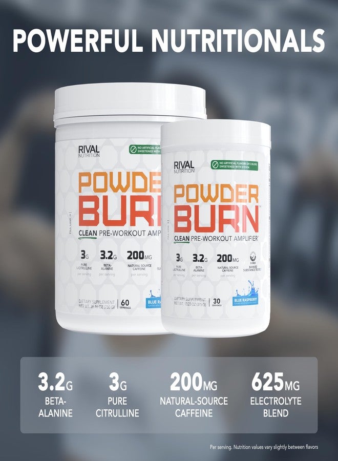 RIVAL NUTRITION مسحوق ريفال نيوترشن بيرن كلين قبل التمرين للرجال والنساء - بنكهة البرتقال، 30 حصة | خالٍ من المكونات الاصطناعية، 3 غرام من إل-سيترولين، 3.2 غرام من بيتا-ألانين، 200 ملغ من مسحوق مشروب الطاقة بالكافيين الطبيعي - Image 4