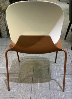 LANNYHOME Jeffcoco Furniture Steel Chair Modern Design Dining Chair For Home,Restaurant,Office Desk Reading, Meeting Chair,Coffee Shop,Indoor Outdoor Chair Simple Style (Brown One Piece)  - Image 3