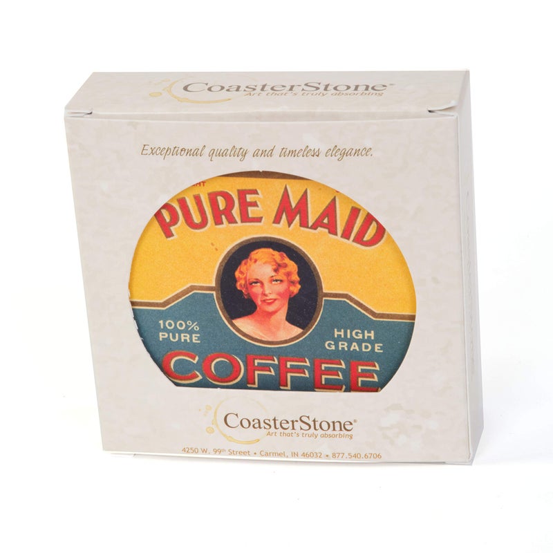 CoasterStone Coffee Labels Absorbent Coasters, Slightly Oversized at 4,25" Width, Multicolor - Image 4