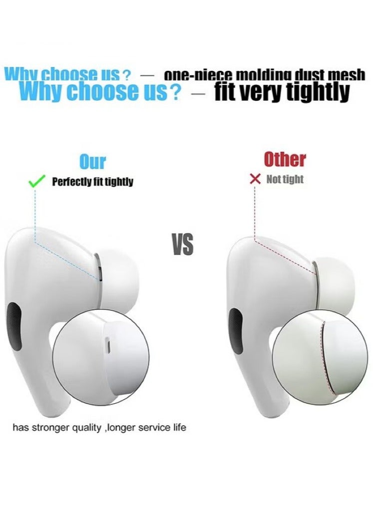 3 Pairs Replacement Ear Buds For Air Pods Pro - Ear Tips for Air pods Pro 2 Ear Tips Buds - Small Medium Large 3 Size Silicone Rubber Eartip Earbuds Gel Cover Accessories（White）  - Image 4