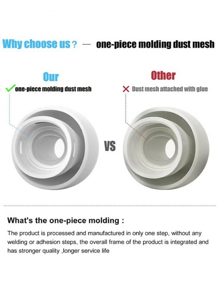 3 Pairs Replacement Ear Buds For Air Pods Pro - Ear Tips for Air pods Pro 2 Ear Tips Buds - Small Medium Large 3 Size Silicone Rubber Eartip Earbuds Gel Cover Accessories（White）  - Image 2