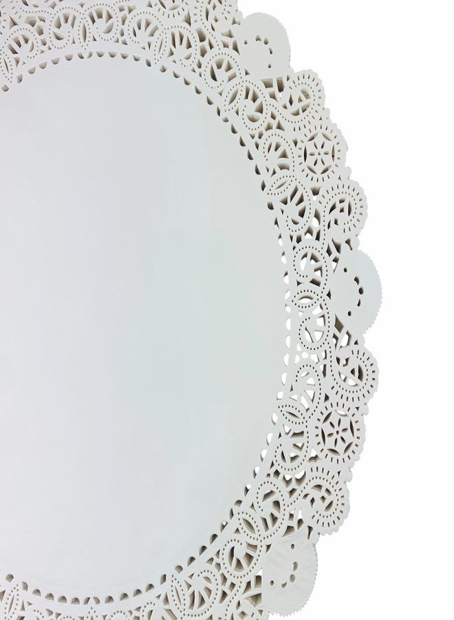 Worlds 50pc White Round Paper Doilies White Greaseproof Lace Paper Doilies 16" Inch - Image 2