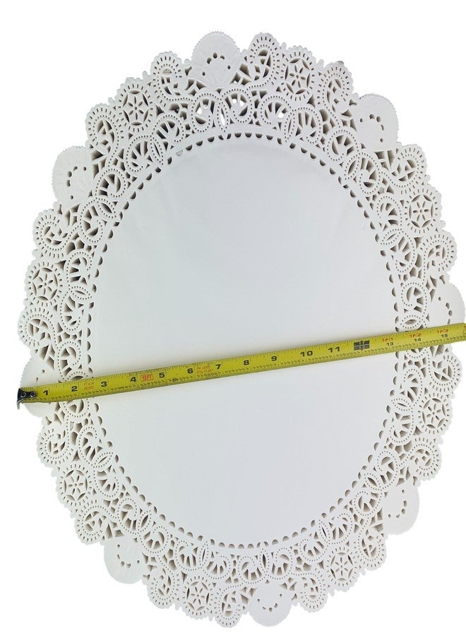 Worlds 50pc White Round Paper Doilies White Greaseproof Lace Paper Doilies 16" Inch - Image 3