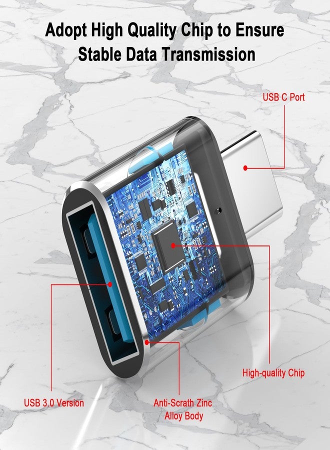 esbeecables [MFi Certified] USB C Male to USB3.0 Female OTG Adapter, Portable Type C to USB Camera Adapter OTG Data Sync Connector for iPhone 15/15 Plus/15 Pro/15 Pro Max, iPad Proi, Galaxy S23/S22, Black - Image 3