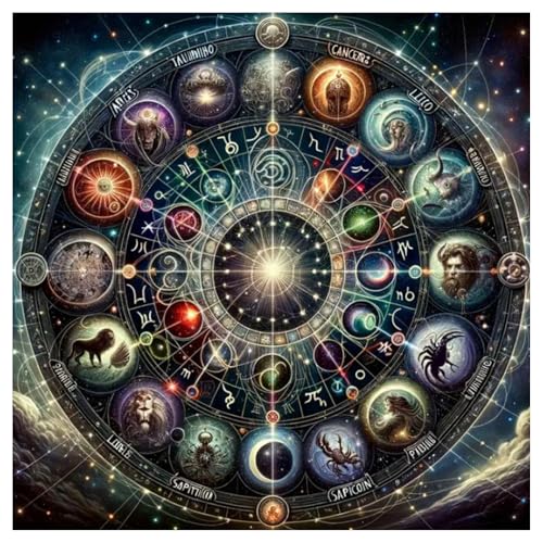 hkejoi Fantasy Diamond Art Kits for Adults, Diamond Painting Kits for Adult Beginners, 5D Round Full Drill Gem Art Kits DIY Crafts for Home Decor Gift 14x14 Inch - Image 1