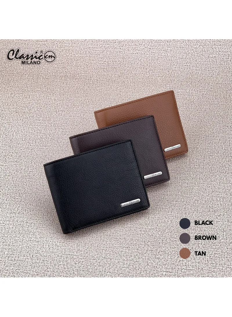 Classic Milano Black (CNH-3) Classic Milano Genuine Leather Wallet for Men – Slim Bifold Men’s Wallet with RFID Blocking, Multiple Card Slots – Stylish Mens Purse Wallets Gift for Husband, Father for Men | Best Price UAE