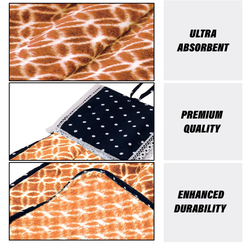 Kuber Industries Kuber Industries Napkin | Washbasin Hanging Napkin | Kitchen Towel with Ties | Circle Napkin for Bathroom | Hand Towel for Kitchen | Pack of 3 | Golden  - Image 4