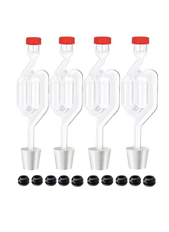 Muyixin Twin Bubble Airlock S With Stopper Grommets for Homebrew Carboy Stopper Fermenter Fermentation Seal Valve  - Image 1
