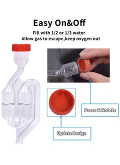 Muyixin Twin Bubble Airlock S With Stopper Grommets for Homebrew Carboy Stopper Fermenter Fermentation Seal Valve  - Image 3