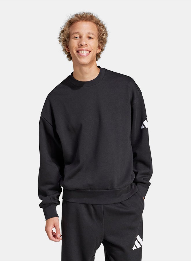 Adidas Essentials Loose Fit 3 Bar Logo Sweatshirt - Image 1