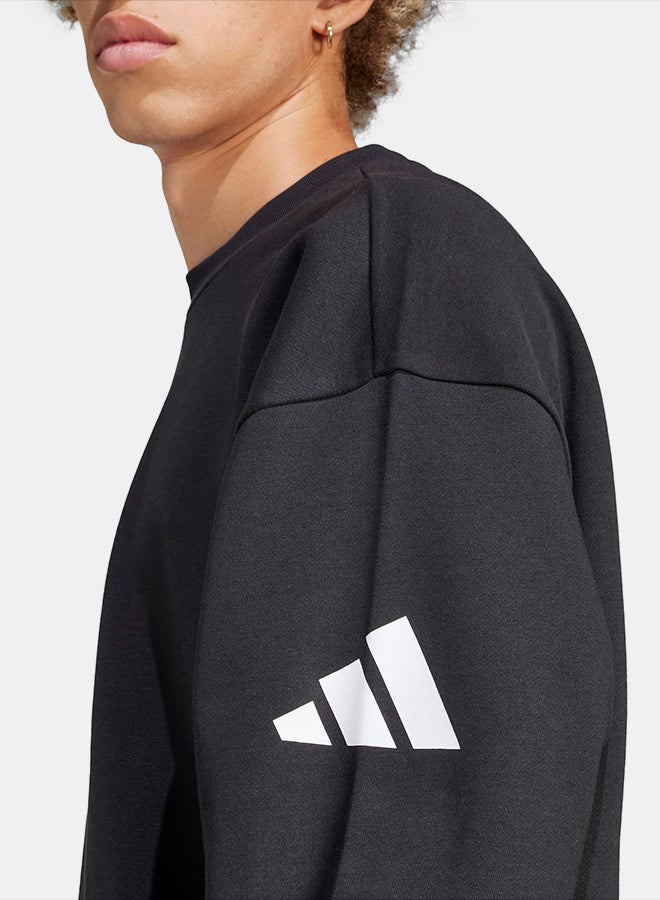 Adidas Essentials Loose Fit 3 Bar Logo Sweatshirt - Image 5