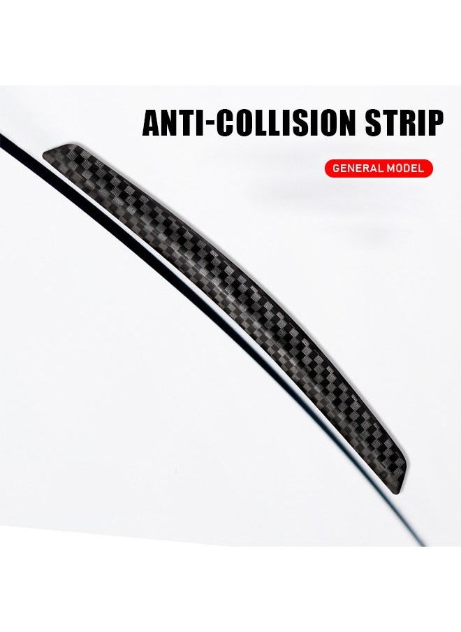 Generic 4 Pcs Car Bumper Guard Protector Sticker, Carbon Fiber Car Front Rear Bumper Protector Strip, Universal Anti Scratch Bumper Protector Long Rubber Corner Guard Anti Collision Strip (Black)  - Image 4