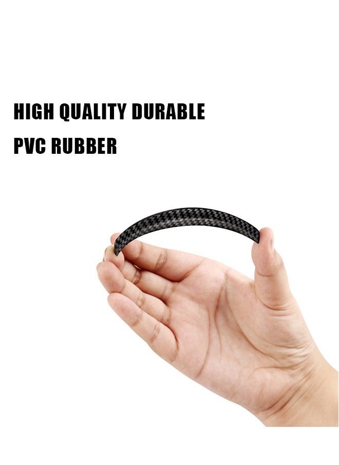 Generic 4 Pcs Car Bumper Guard Protector Sticker, Carbon Fiber Car Front Rear Bumper Protector Strip, Universal Anti Scratch Bumper Protector Long Rubber Corner Guard Anti Collision Strip (Black)  - Image 3