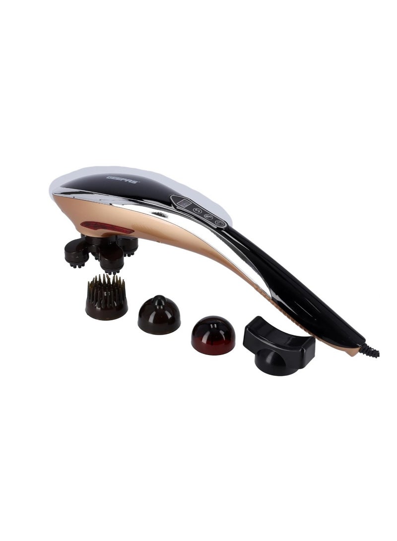 5-in-1 Infrared Body Massager with 5 Different Detachable Heads- GM86038, Black/Gold