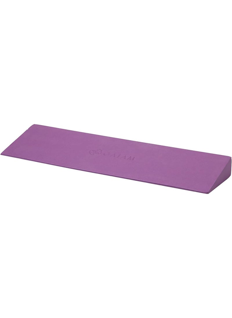 Gaiam Gaiam Yoga Block Wedge  Lightweight EVA Foam  Yoga Wedge for Wrist and Lower Back Support  Slant Board for Comfortable Yoga Poses and Angles 20 L x 6 W x 2 H Deep Purple  - Image 1