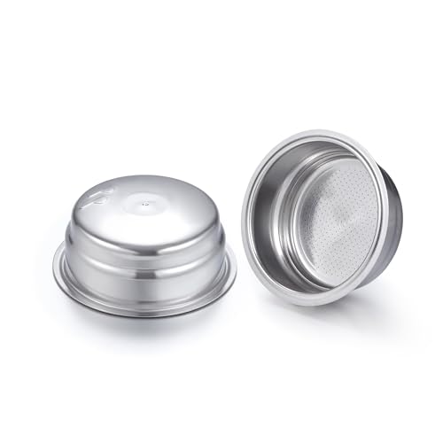 LAUCIPPOS Coffee Filter Basket Compatible With Delonghi Espresso machines ECO311 La Specialista EC9355/EC9155/EC9665/EC9865 - Stainless Steel Pressurized Dual wall two shot accessory (2 CUP) - Image 1