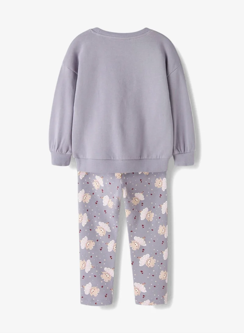 نيم ات طقم أطفال من بنطال وتوب مطبوع