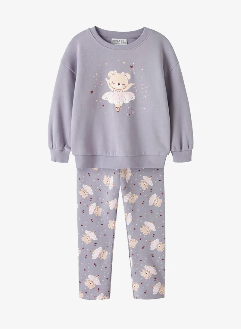 نيم ات طقم أطفال من بنطال وتوب مطبوع