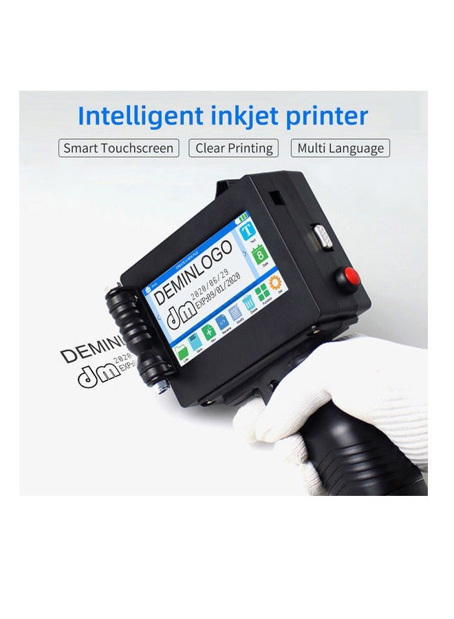 Portable 12.7mm Handheld Inkjet Printer QR Barcode Batch Number Logo Expiry Date Label Printer 25 Languages Non-encrypted  - Image 5
