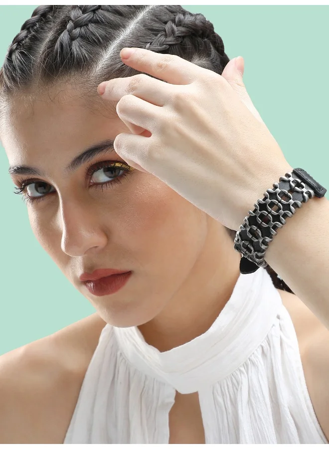 SOHI Trendy Casual Pu Leather Designer Artificial Bracelet Jewellery