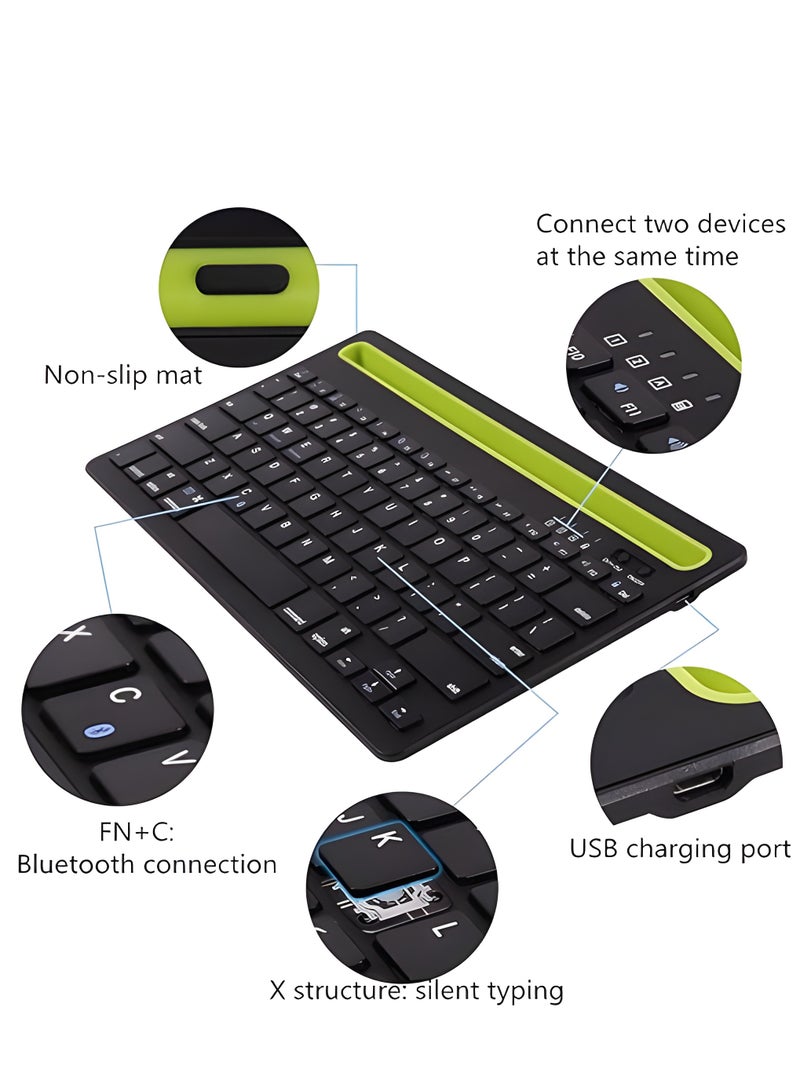 کال استار لوحة مفاتيح HK-260 نحيفة وقابلة لإعادة الشحن، محمولة وبلوتوث لاسلكية + فأرة RGB لاسلكية إضافية، لوحة مفاتيح صغيرة تحتوي على 78 مفتاحًا، بمنفذ USB-C، تدعم تعدد الأجهزة، ومتوافقة مع أنظمة Windows وmacOS وAndroid وiOS — مثالية للاستخدام في المنزل والمكتب. - Image 2