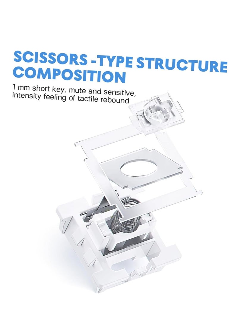 کال استار لوحة مفاتيح HK-260 نحيفة وقابلة لإعادة الشحن، محمولة وبلوتوث لاسلكية + فأرة RGB لاسلكية إضافية، لوحة مفاتيح صغيرة تحتوي على 78 مفتاحًا، بمنفذ USB-C، تدعم تعدد الأجهزة، ومتوافقة مع أنظمة Windows وmacOS وAndroid وiOS — مثالية للاستخدام في المنزل والمكتب. - Image 5