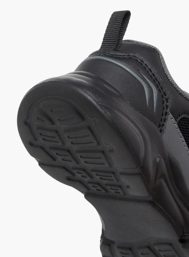 LBL by Shoexpress Mesh Textured Sneakers with Hook and Loop Closure