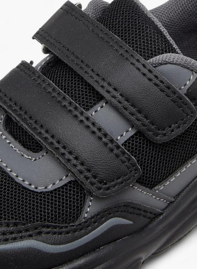 LBL by Shoexpress Mesh Textured Sneakers with Hook and Loop Closure