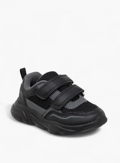 LBL by Shoexpress Mesh Textured Sneakers with Hook and Loop Closure