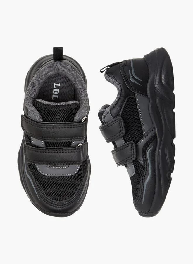 LBL by Shoexpress Mesh Textured Sneakers with Hook and Loop Closure